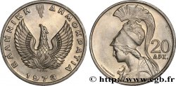 GRIECHENLAND 20 Drachmes Athéna 1973 