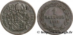 ITALY - PAPAL STATES - PIUS IX (Giovanni Maria Mastai Ferretti) 1 Baiocco Pie IX an V 1851 Rome