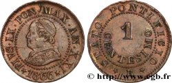 ITALIE - ÉTATS DU PAPE - PIE IX (Jean-Marie Mastai Ferretti) 1 Centesimo an XXI 1866 Rome