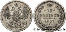RUSSLAND 15 Kopecks aigle bicéphale 1907 Saint-Petersbourg