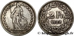 SVIZZERA  2 Francs Helvetia 1922 Berne - B