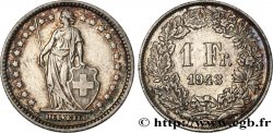 SWITZERLAND 1 Franc Helvetia 1943 Berne - B
