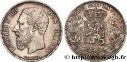 BELGIQUE 5 Francs Léopold II 1871 