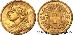 SUIZA 20 Francs  Vreneli   1915 Berne