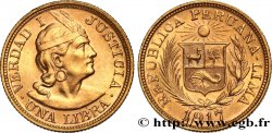 PERU 1 Libra or 1917 Lima