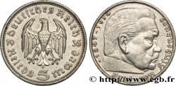 ALLEMAGNE 5 Reichsmark Aigle / Maréchal Paul von Hindenburg 1935 Berlin
