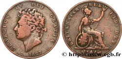UNITED KINGDOM 1/2 Penny Georges IV 1827 