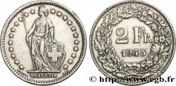 SCHWEIZ 2 Francs Helvetia 1945 Berne