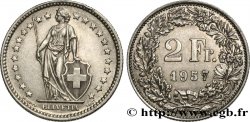 SUIZA 2 Francs Helvetia 1957 Berne