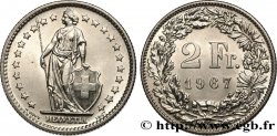 SUIZA 2 Francs Helvetia 1967 Berne
