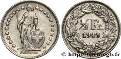SWITZERLAND 1/2 Franc Helvetia 1948 Berne - B