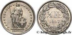 SCHWEIZ 1/2 Franc Helvetia 1957 Berne - B