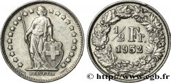 SUISSE 1/2 Franc Helvetia 1952 Berne