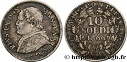 VATICAN AND PAPAL STATES 10 Soldi Pie IX an XXI 1866 Rome