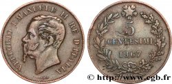 ITALIEN 5 Centesimi Victor Emmanuel II 1867 Milan