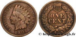VEREINIGTE STAATEN VON AMERIKA 1 Cent tête d’indien, 3e type 1904 Philadelphie