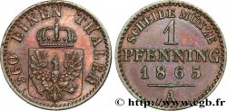 ALEMANIA - PRUSIA 1 Pfenning Royaume de Prusse 1865 Berlin