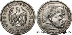 ALLEMAGNE 5 Reichsmark Aigle / Maréchal Paul von Hindenburg 1935 Berlin