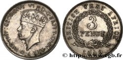 AFRIQUE OCCIDENTALE BRITANNIQUE 3 Pence Georges VI 1946 Kings Norton - KN