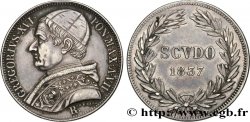 VATICAN AND PAPAL STATES Scudo Grégoire XVI 1837 Rome AU/AU 