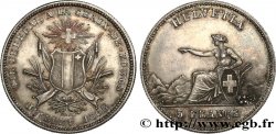 SWITZERLAND 5 Francs Tir fédéral de la Chaux-de-Fond 1863 