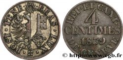 SCHWEIZ - REPUBLIK GENF 4 Centimes - Canton de Genève 1839 