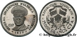 TOGO - GNASSINGBÉ EYADEMA Essai en aluminium 15000 Francs Président Eyadema 1977  FDC 