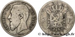 BELGIQUE 2 Francs Léopold II légende française 1867 