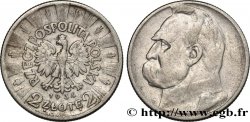 POLAND 2 Zlote aigle / Joseph Pilsudski, 20e anniversaire de la fondation de la Ligue des fusiliers polonais 1934 Varsovie XF 