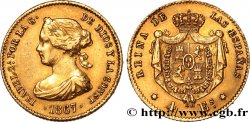 ESPAÑA 4 Escudos Isabelle II 1867 Madrid