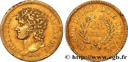 ITALY - KINGDOM OF NAPLES - JOACHIM MURAT 40 Lire or, rameaux longs 1813 Naples