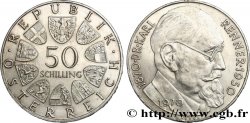 AUTRICHE 50 Schilling 100e anniversaire de la naissance du Dr Karl Renner,1er président de la 2e république 1970 