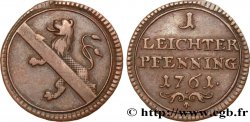 ALLEMAGNE - BAMBERG 1 Leichter Pfenning armes 1761  TTB 