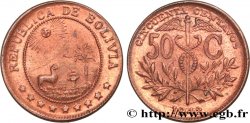 BOLIVIA 50 Centavos (refrappe) 1942 