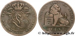 BELGIUM 5 Centimes Léopold Ier 1856 