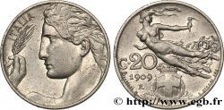 ITALIE 20 Centesimi  Italie / allégorie de la Liberté 1909 Rome - R