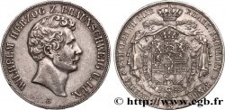 ALLEMAGNE - DUCHÉ DE BRUNSWICK ET LUNEBOURG - GUILLAUME Double Thaler 1854  TTB+ 