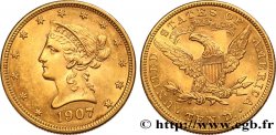 STATI UNITI D AMERICA 10 Dollars or  Liberty  1907 Philadelphie