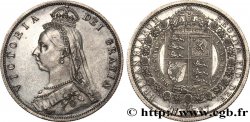 GRANDE BRETAGNE - VICTORIA 1/2 Crown buste du jubilé 1887 Londres SUP 