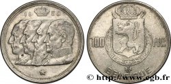 BELGIQUE 100 Francs portraits des quatre rois de Belgique, légende française 1950 