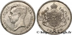 BELGIQUE 20 Francs Albert Ier légende Flamande position B 1934 