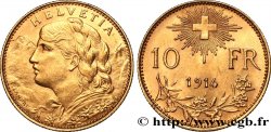 SUISSE 10 Francs  Vreneli  1914 Berne SPL 