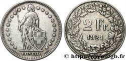SWITZERLAND 2 Francs Helvetia 1921 Berne