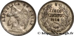 CHILE 5 Centavos condor 1910 Santiago - S° XF 
