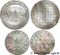 CHINE Jetons de jeux en nacre, pagode XIXe  SPL 