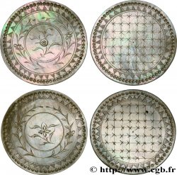 CHINE Jetons de jeux en nacre, fleur centrale XIXe  SPL 
