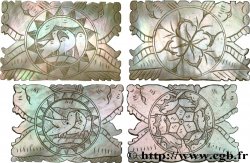 CHINE Jetons de jeux en nacre, oiseaux de paradis XIXe  SPL 