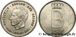 BELGIQUE 250 Francs jubilé d’argent du roi Baudouin légende flamande 1976 Bruxelles