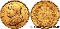 INVESTMENT GOLD 20 Lire Pie IX an XXIII 1868 Rome