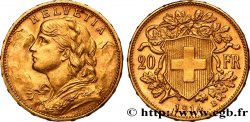 INVESTMENT GOLD 20 Francs  Vreneli   1914 Berne